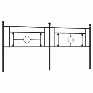 Vervangend hoofdbord 200 cm metaal zwart Vervangend hoofdbord 200 cm metaal zwart