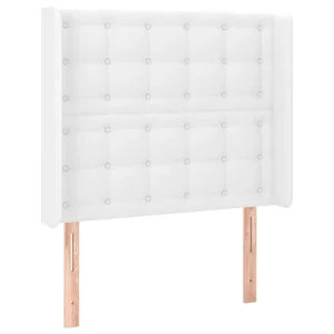 Hoofdbord met randen 83x16x118/128 cm kunstleer wit Hoofdbord met randen 83x16x118/128 cm kunstleer wit