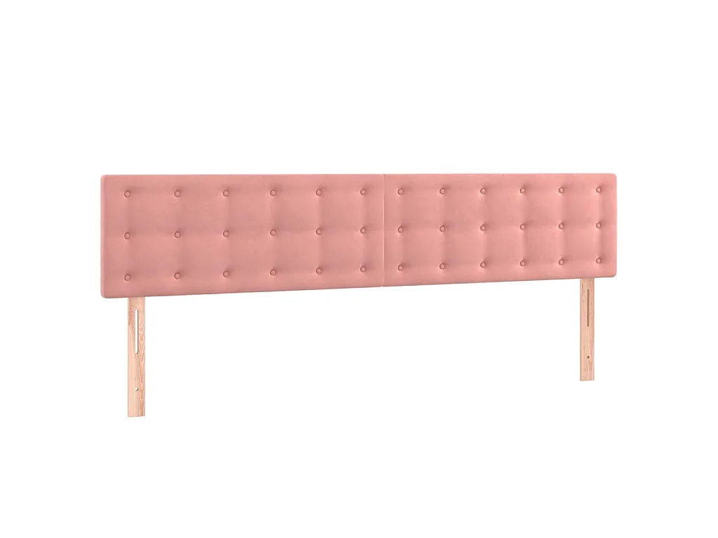 Hoofdborden 160x5x78/88 cm fluweel roze