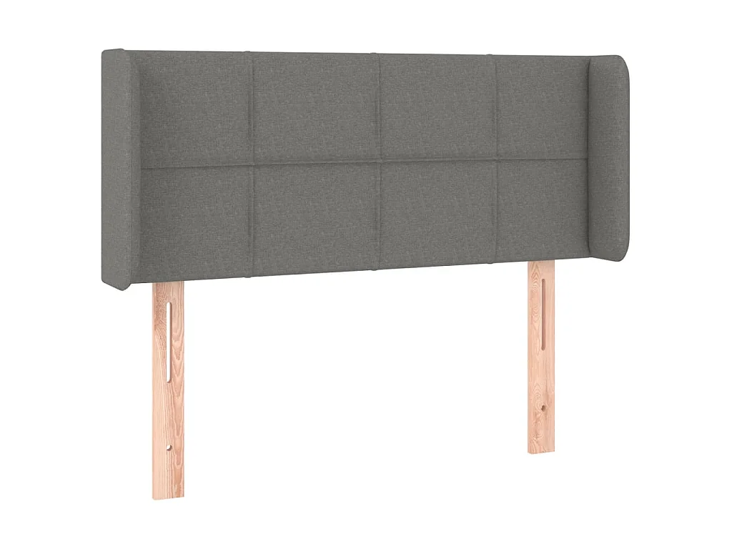 Hoofdbord met randen 103x16x78/88 cm stof donkergrijs