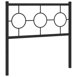 Vervangend hoofdbord 90 cm metaal zwart Vervangend hoofdbord 90 cm metaal zwart