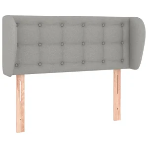 Hoofdbord met randen 83x23x78/88 cm stof lichtgrijs Hoofdbord met randen 83x23x78/88 cm stof lichtgrijs