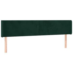 Hoofdbord met randen 183x16x78/88 cm fluweel donkergroen Hoofdbord met randen 183x16x78/88 cm fluweel donkergroen