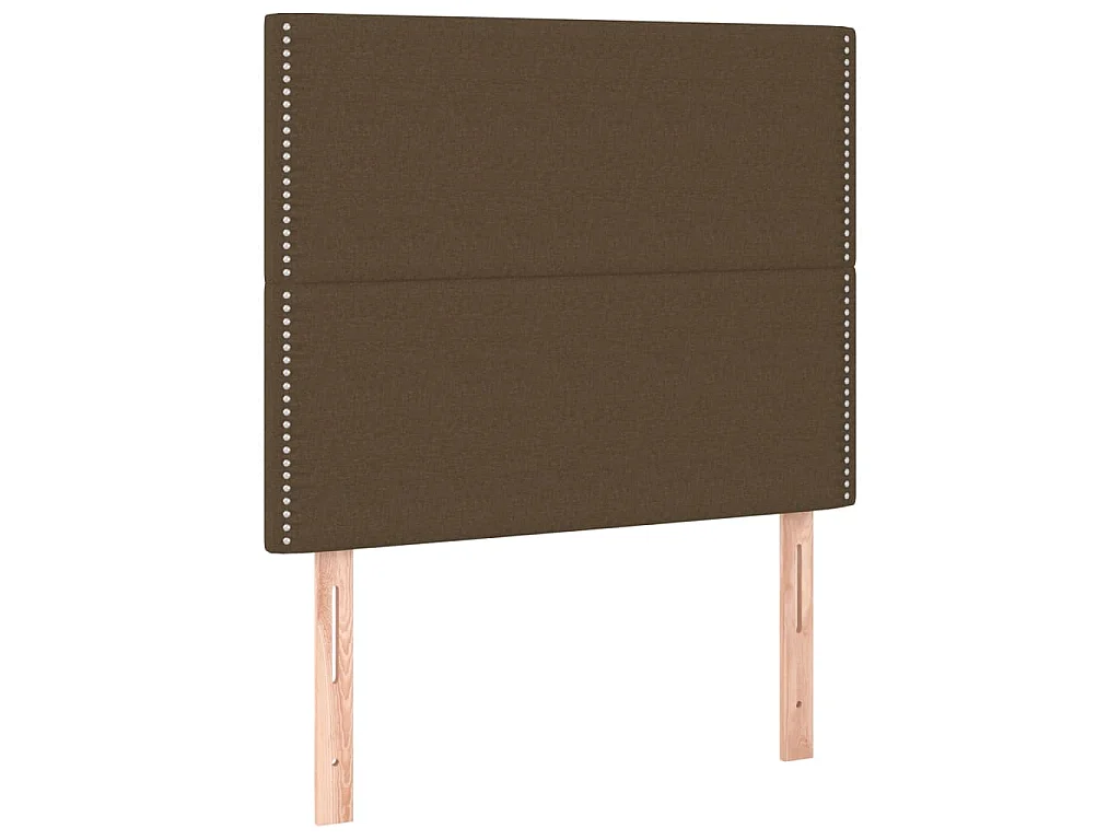 Hoofdbord donkerbruin 90x5x118/128 cm Stof