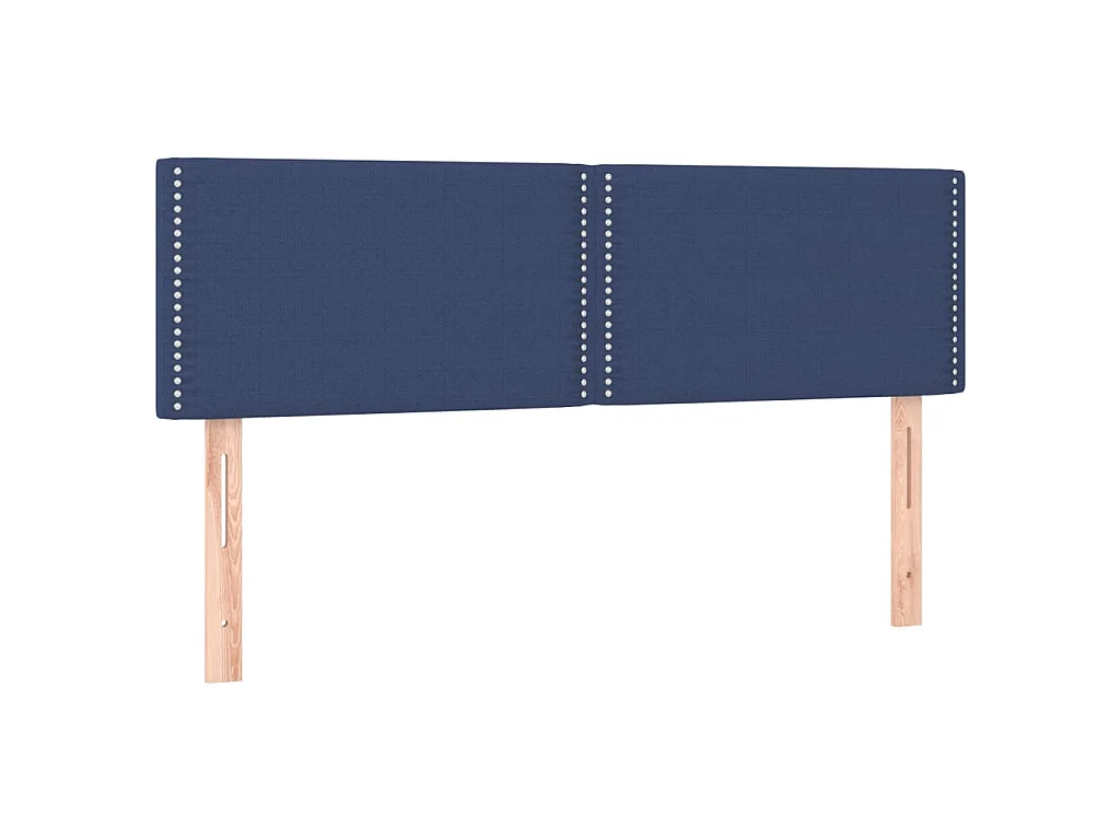 Hoofdborden 144x5x78/88 cm stof blauw