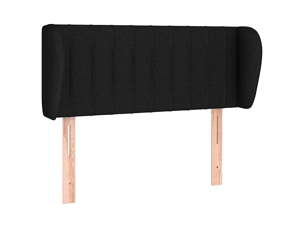 Hoofdbord met randen 83x23x78/88 cm stof zwart