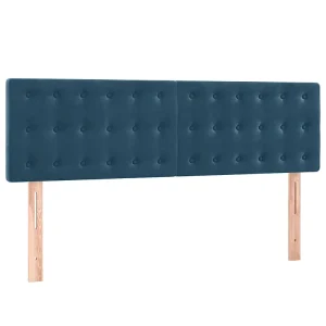 Hoofdborden 144x5x78/88 cm fluweel donkerblauw Hoofdborden 144x5x78/88 cm fluweel donkerblauw