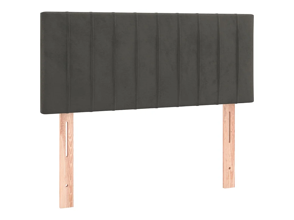 Hoofdbord 100x5x78/88 cm fluweel donkergrijs