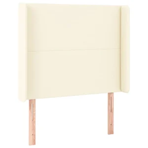 Hoofdbord met randen 93x16x118/128 cm kunstleer crèmekleurig Hoofdbord met randen 93x16x118/128 cm kunstleer crèmekleurig