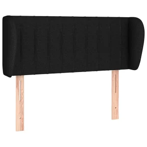 Hoofdbord met randen 93x23x78/88 cm stof zwart Hoofdbord met randen 93x23x78/88 cm stof zwart