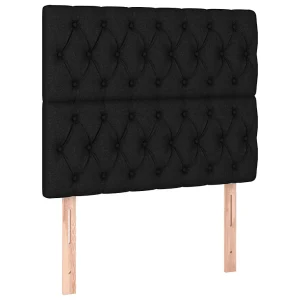 Hoofdbord zwart 90x7x118/128 cm Stof Hoofdbord zwart 90x7x118/128 cm Stof