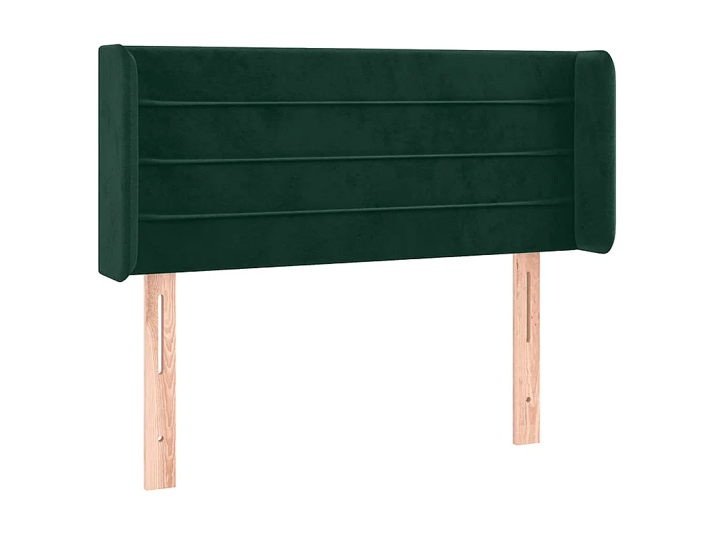 Hoofdbord met randen 93x16x78/88 cm fluweel donkergroen