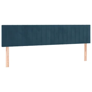 Hoofdborden 160x5x78/88 cm fluweel donkerblauw Hoofdborden 160x5x78/88 cm fluweel donkerblauw