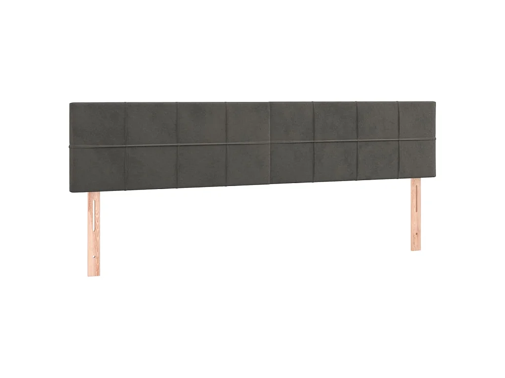 Hoofdborden 160x5x78/88 cm fluweel donkergrijs