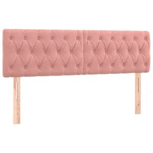 Hoofdborden 144x7x78/88 cm fluweel roze Hoofdborden 144x7x78/88 cm fluweel roze