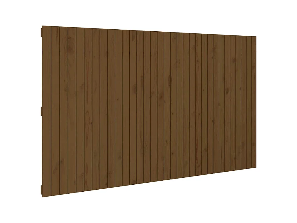 Hoofdbord wandmontage 204x3x110 cm grenenhout honingbruin