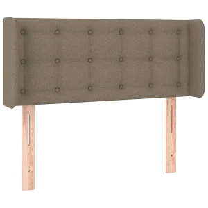 Hoofdbord met randen 93x16x78/88 cm stof taupe