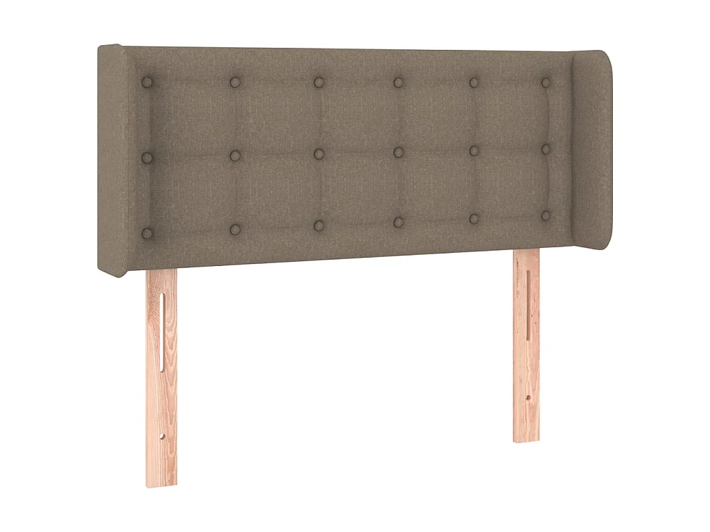 Hoofdbord met randen 93x16x78/88 cm stof taupe