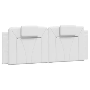 Hoofdbordkussen "Viana" 120 cm kunstleer wit Hoofdbordkussen "Viana" 120 cm kunstleer wit