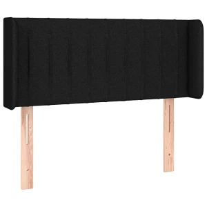 Hoofdbord met randen 103x16x78/88 cm stof zwart Hoofdbord met randen 103x16x78/88 cm stof zwart