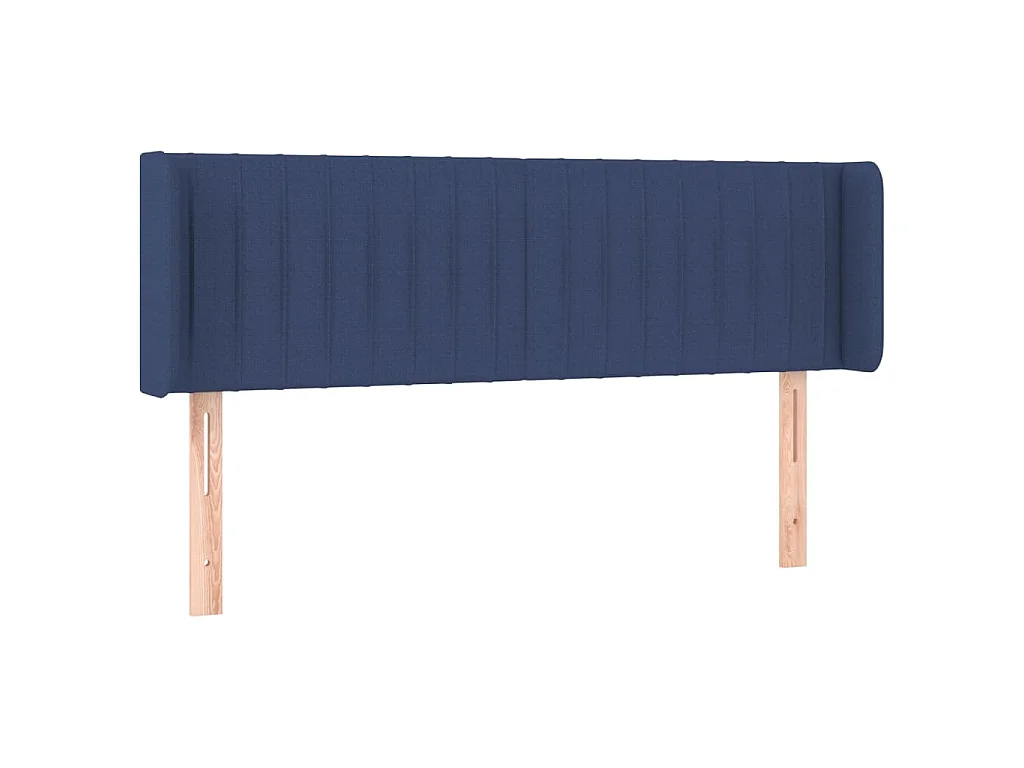 Hoofdbord met randen 147x16x78/88 cm stof blauw