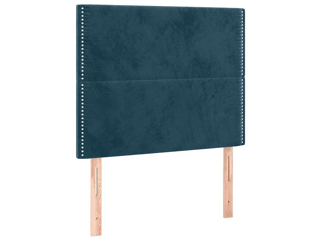Hoofdbord donkerblauw 100x5x118/128 cm fluweel