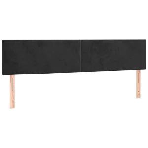 Hoofdborden 180x5x78/88 cm fluweel zwart Hoofdborden 180x5x78/88 cm fluweel zwart