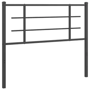 Vervangend hoofdbord 107 cm metaal zwart Vervangend hoofdbord 107 cm metaal zwart