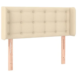 Hoofdbord met randen 103x16x78/88 cm stof crèmekleurig Hoofdbord met randen 103x16x78/88 cm stof crèmekleurig