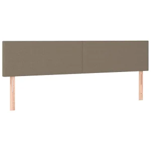 Hoofdborden 180x5x78/88 cm stof taupe