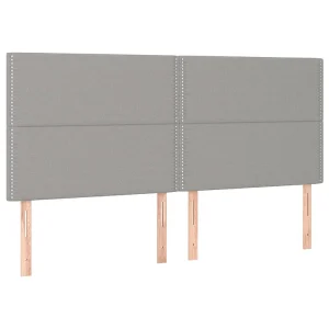 Hoofdbord lichtgrijs 180x5x118/128 cm stof Hoofdbord lichtgrijs 180x5x118/128 cm stof