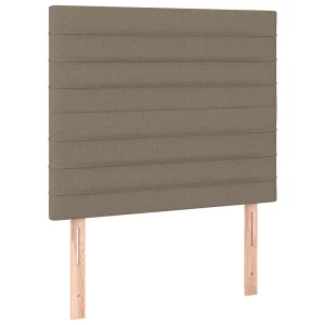Hoofdbord taupe 90x5x118/128 cm Stof Hoofdbord taupe 90x5x118/128 cm Stof