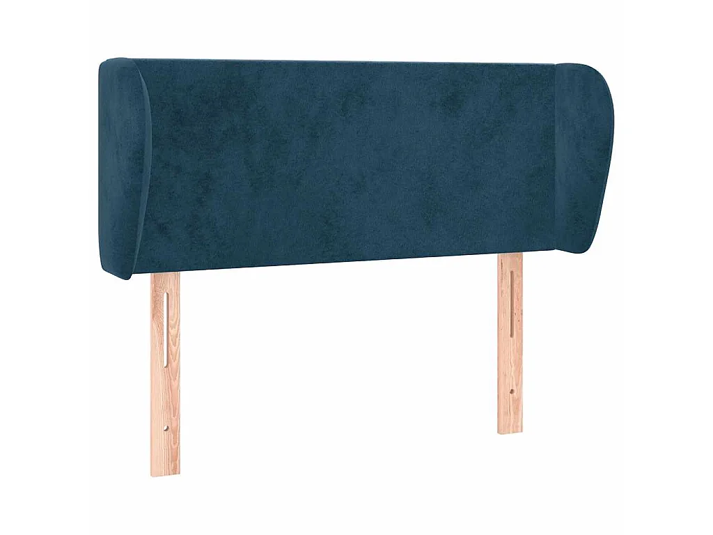 Hoofdbord met randen 83x23x78/88 cm fluweel donkerblauw