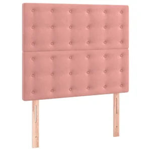 Hoofdbord roze 90x5x118/128 cm fluweel Hoofdbord roze 90x5x118/128 cm fluweel