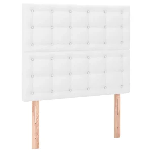 Hoofdbord wit 90x5x118/128 cm kunstleer Hoofdbord wit 90x5x118/128 cm kunstleer