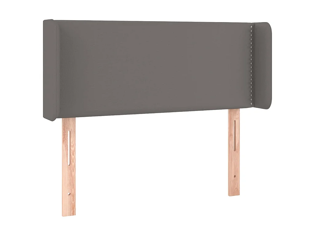 Hoofdbord met randen 83x16x78/88 cm kunstleer grijs