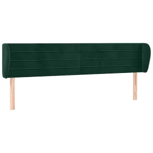 Hoofdbord met randen 183x23x78/88 cm fluweel donkergroen Hoofdbord met randen 183x23x78/88 cm fluweel donkergroen