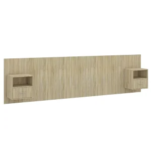 Hoofdbord met kastjes bewerkt hout sonoma eikenkleurig Hoofdbord met kastjes bewerkt hout sonoma eikenkleurig