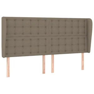 Hoofdbord met randen 163x23x118/128 cm stof taupe Hoofdbord met randen 163x23x118/128 cm stof taupe