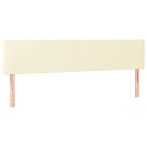 Hoofdborden 160x5x78/88 cm kunstleer crèmekleurig Hoofdborden 160x5x78/88 cm kunstleer crèmekleurig