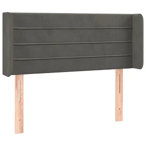 Hoofdbord met randen 93x16x78/88 cm fluweel donkergrijs Hoofdbord met randen 93x16x78/88 cm fluweel donkergrijs