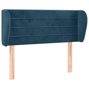 Hoofdbord met randen 103x23x78/88 cm fluweel donkerblauw Hoofdbord met randen 103x23x78/88 cm fluweel donkerblauw