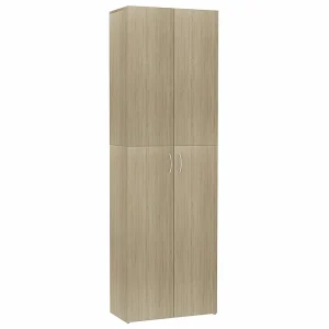 Kantoorkast 60x32x190 cm bewerkt hout sonoma eikenkleurig
