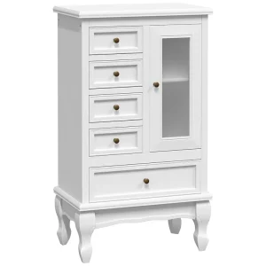 Kast met 5 lades en 2 planken wit Kast met 5 lades en 2 planken wit