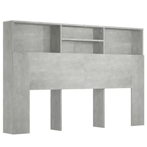 Hoofdbordkast 160x19x103,5 cm betongrijs