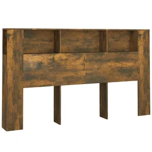 Hoofdbordkast 180×18,5×104,5 cm gerookt eikenkleurig