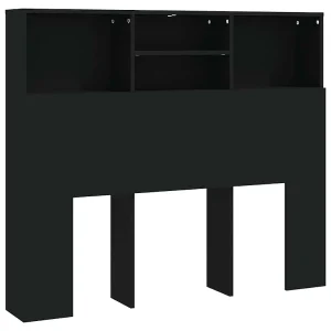 Hoofdbordkast 120x19x103,5 cm zwart