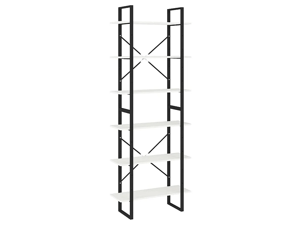 Hoge kast 80x30x210 cm massief grenenhout wit