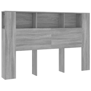 Hoofdbordkast 160×18,5×104,5 cm grijs sonoma eikenkleurig
