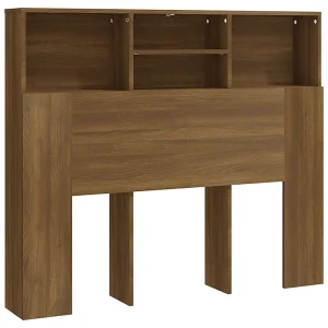 Hoofdbordkast 120x19x103,5 cm bruin eikenkleur